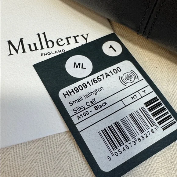 Mulberry rare Islington satchel shoulder bag silky black leather NWT - Picture 8 of 13